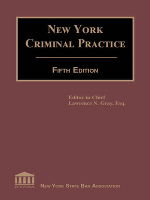 cover image of New York Criminal Practice